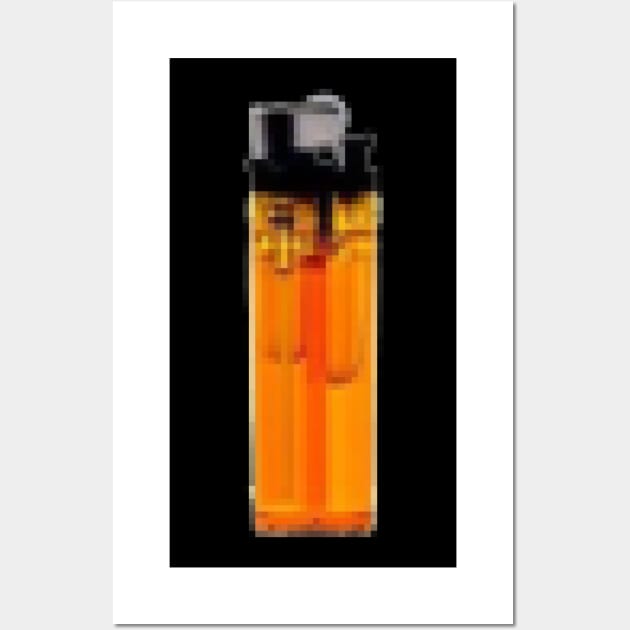 Pixel Lighter Orange OG Wall Art by CharlieCreator